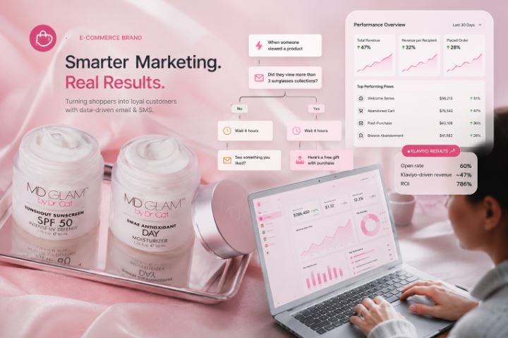 Beauty retention Klaviyo email marketing project by Magniqa