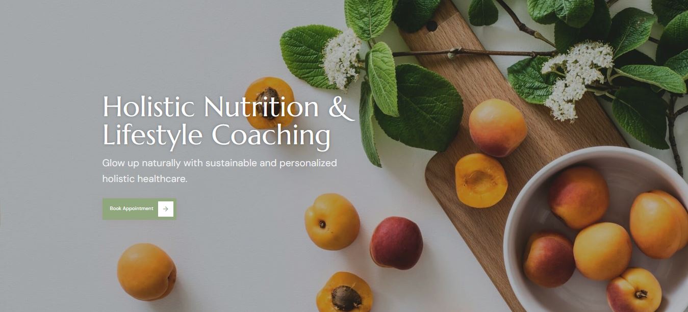 Holistic nutrition and lifestyle coaching website design project by Magniqa